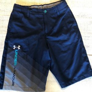 Boys Navy Under Armor Shorts